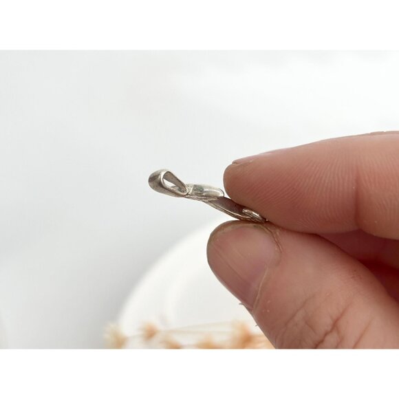 Avon Letter J w/ CZ Gemstone 925 Sterling Silver Vintage Pendant | Charm - Picture 8 of 11